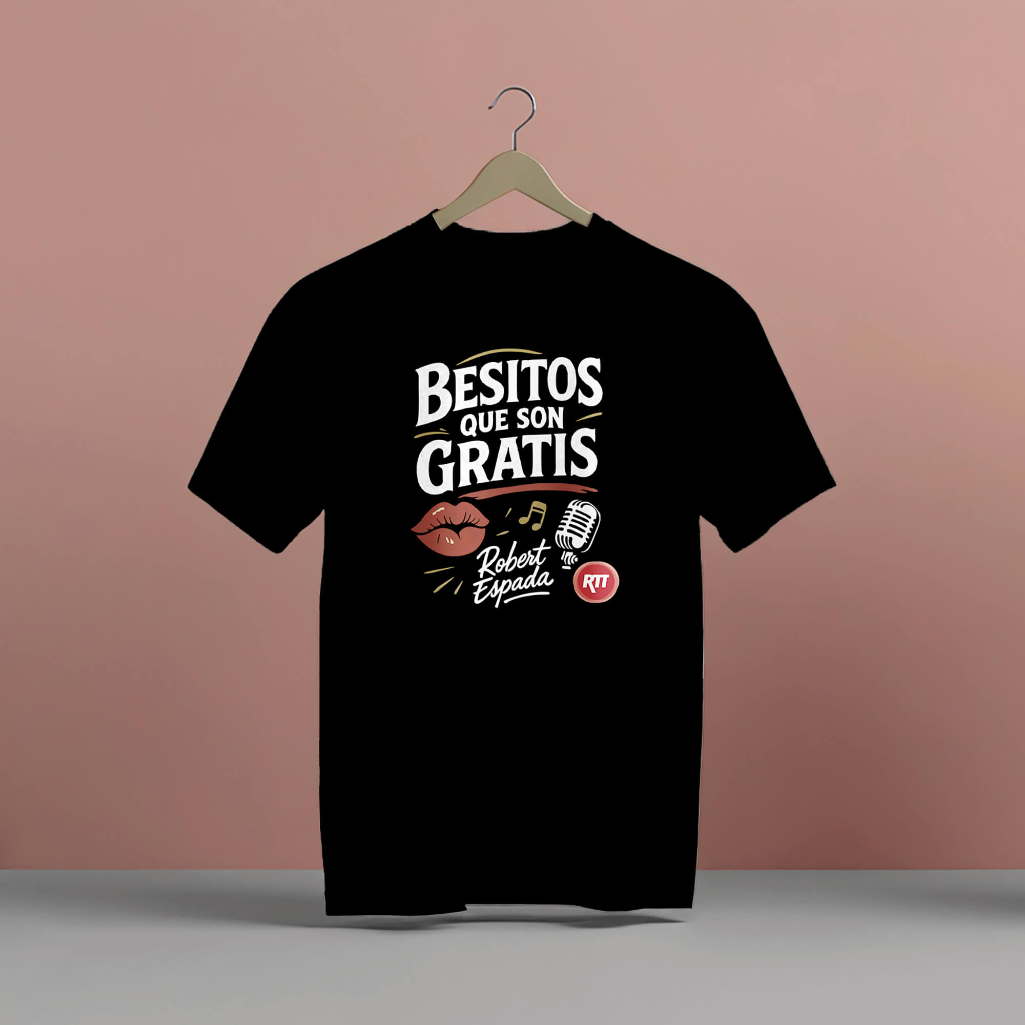 BESITOS - FRONTAL SUPERIOR GRANDE - MANGA CORTA NEGRA