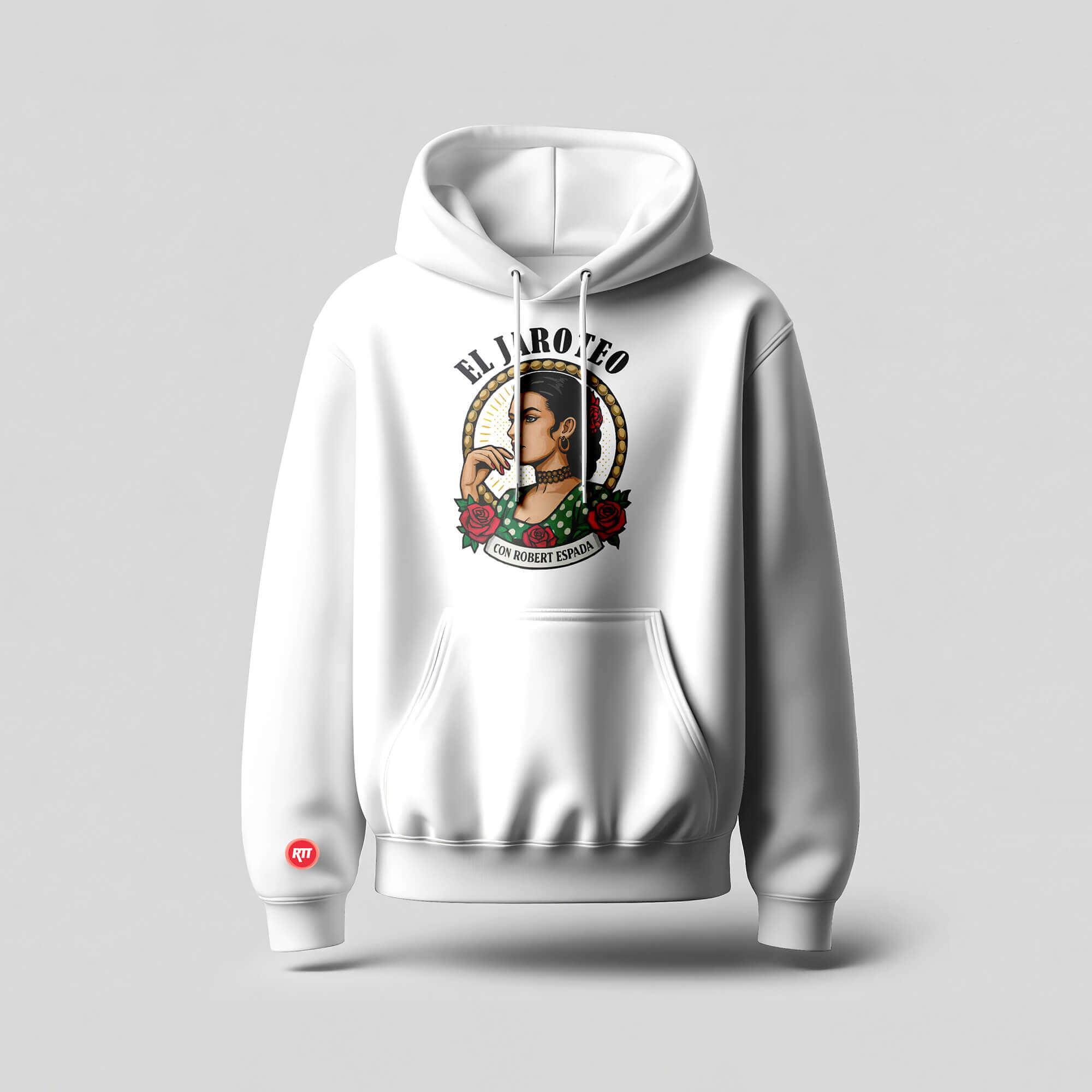 JAROTEO COPLERA - FRONTAL SUPERIOR GRANDE - SUDADERA BLANCA