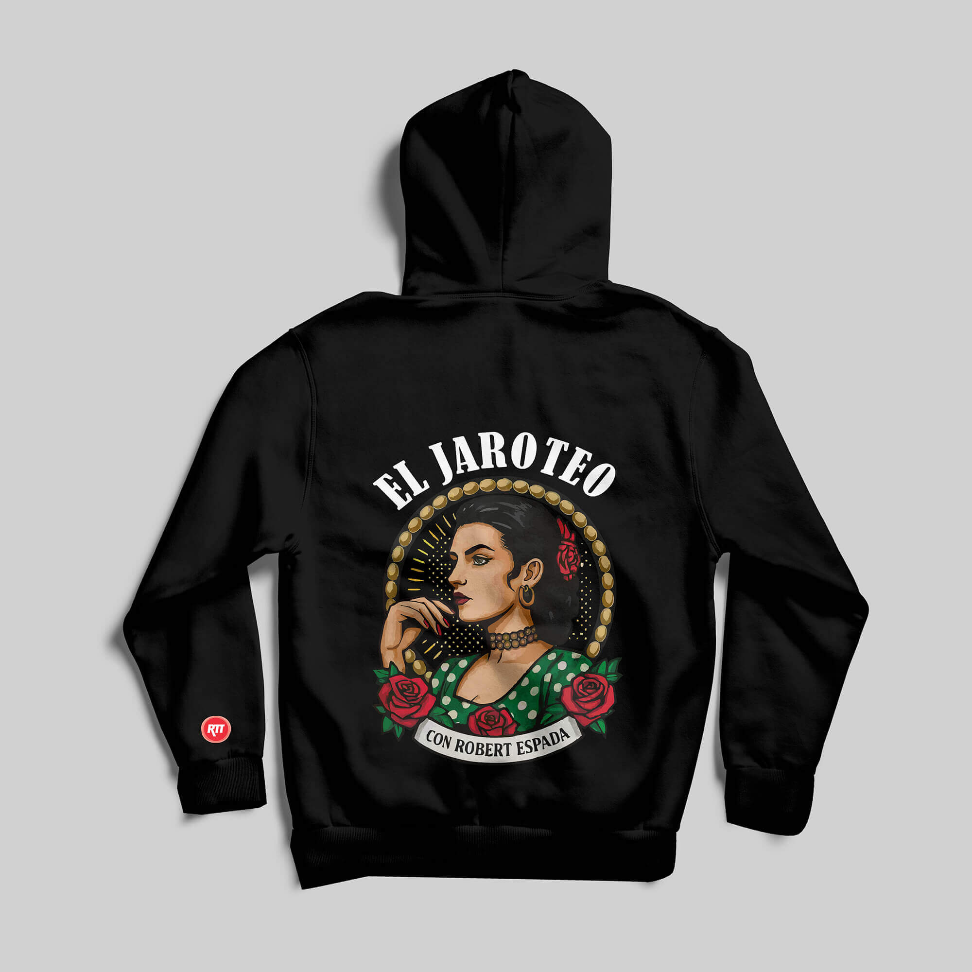JAROTEO COPLERA - TRASERA EXTRAGANDE - SUDADERA NEGRA