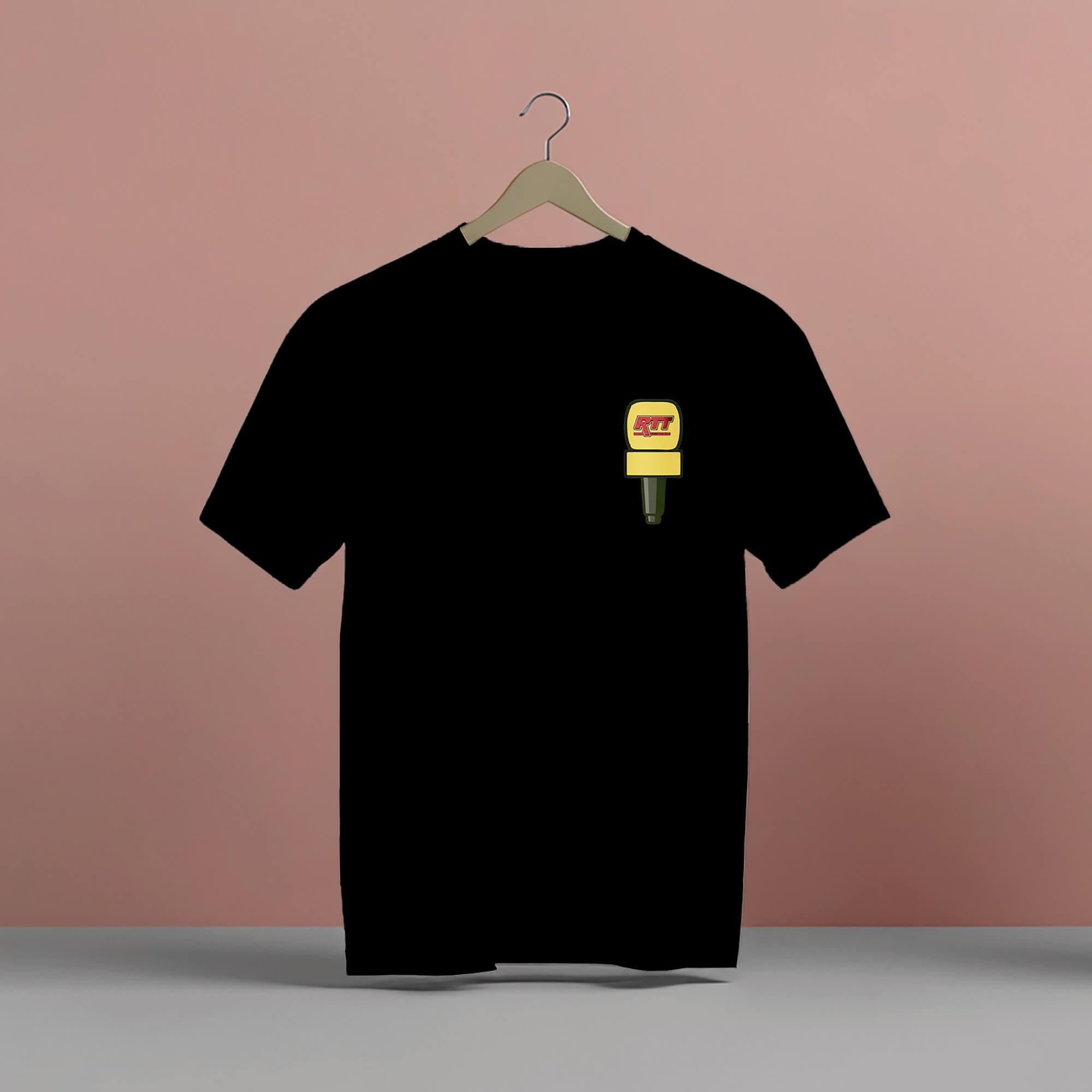 RTT MICROFONO - CORAZON - MANGA CORTA NEGRA