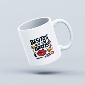 taza besitos que son gratis del programa de Robert Espada de Radio TeleTaxi