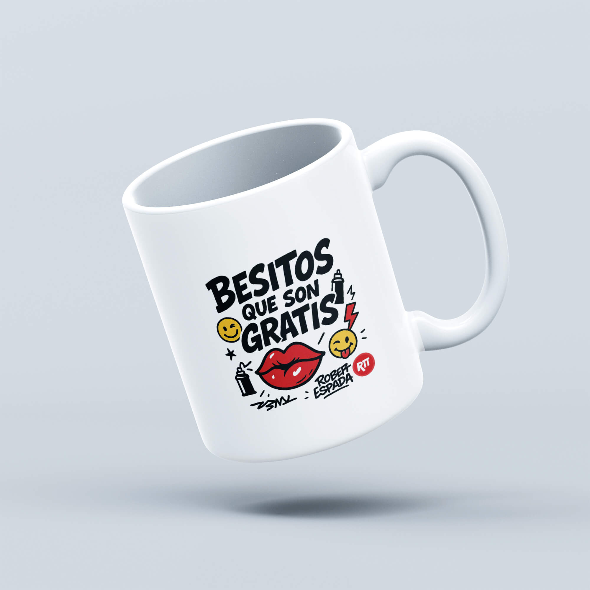 TAZA_BESITOS_EMOJI_2000x2000 taza besitos que son gratis del programa de Robert Espada de Radio TeleTaxi
